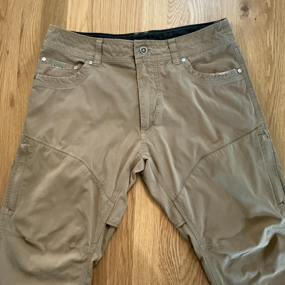 KUHL Revolvr‎ Pants W32 Light Brown Khaki Cotton Nylon Vented Men's - Picture 3 of 11